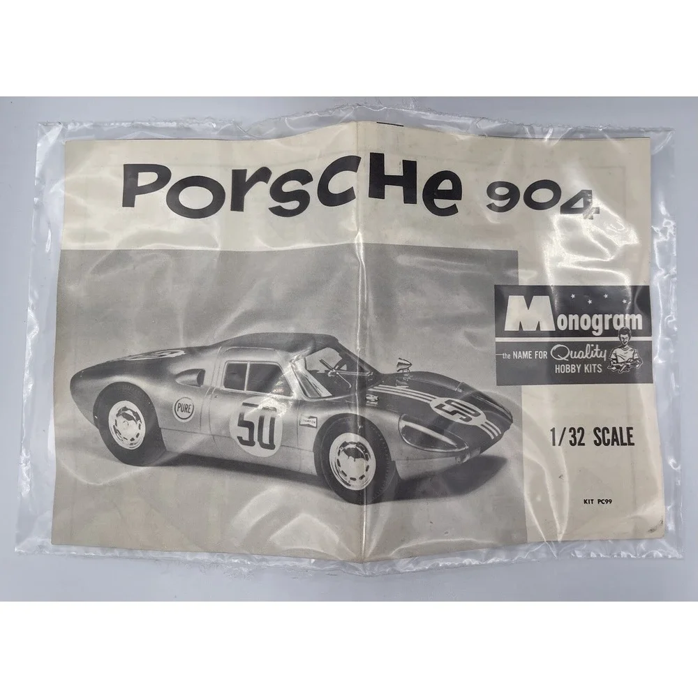 Monogram 1:32 Porsche 904GTS Vintage Model Car Kit #PC99-100 1964 Open Complete‎